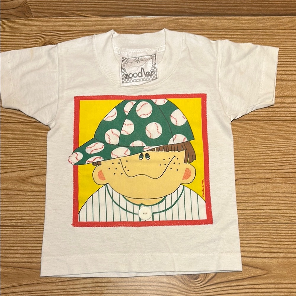 3T Zoodles Vintage 90s Kids White Graphic T-Shirt